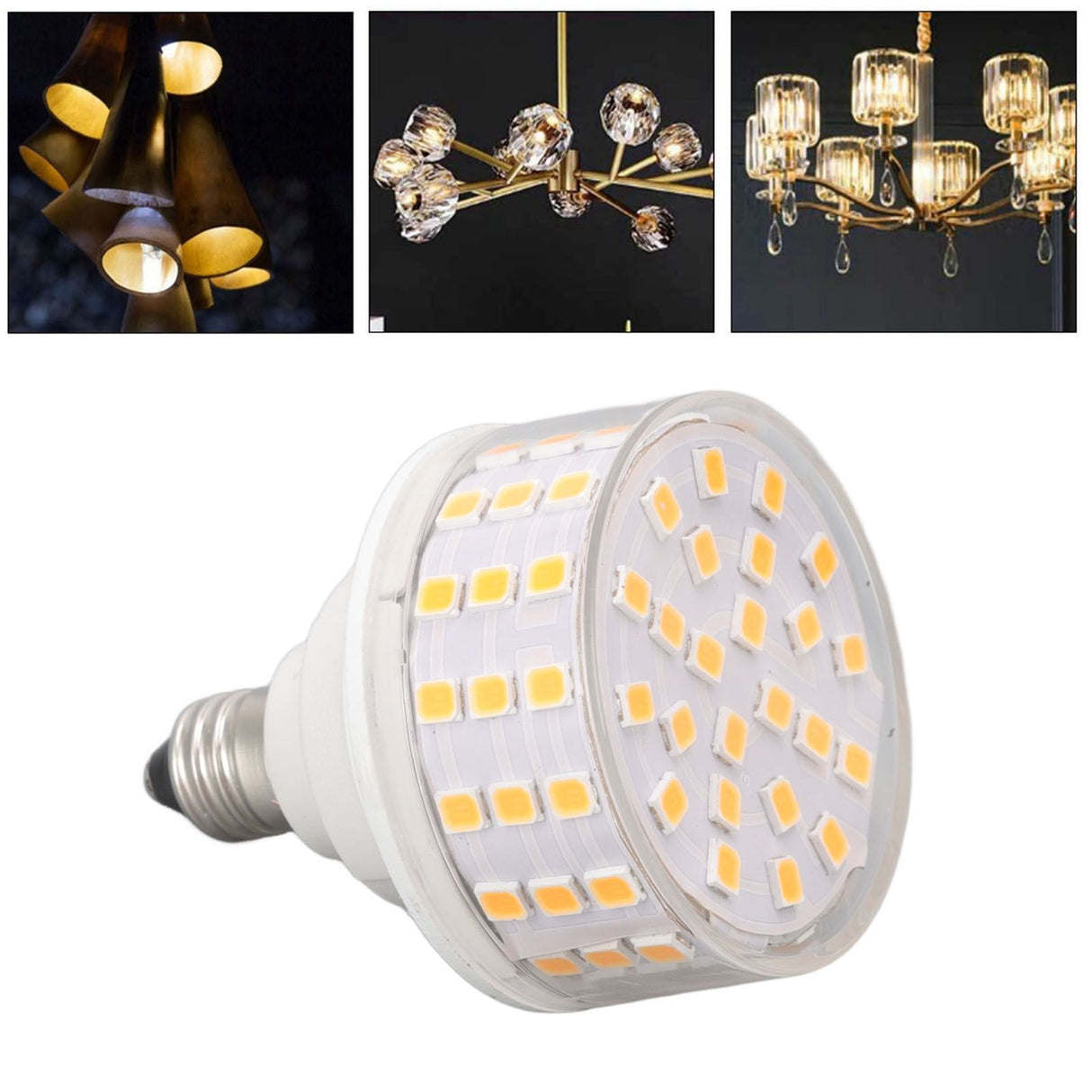 E11 LED Lamp ABS 10W 1000LM Flicker Free Corn Lamp for Ceiling Table Cabinet Lamp 85‑265V Warm Light
