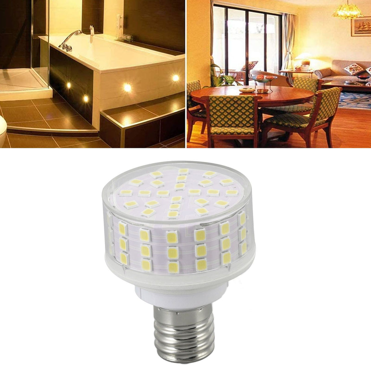 E17 Light Bulbs LED 10W 1000LM Flicker Free Energy Saving Corn Lamp for 85‑265V Home Garden White Light