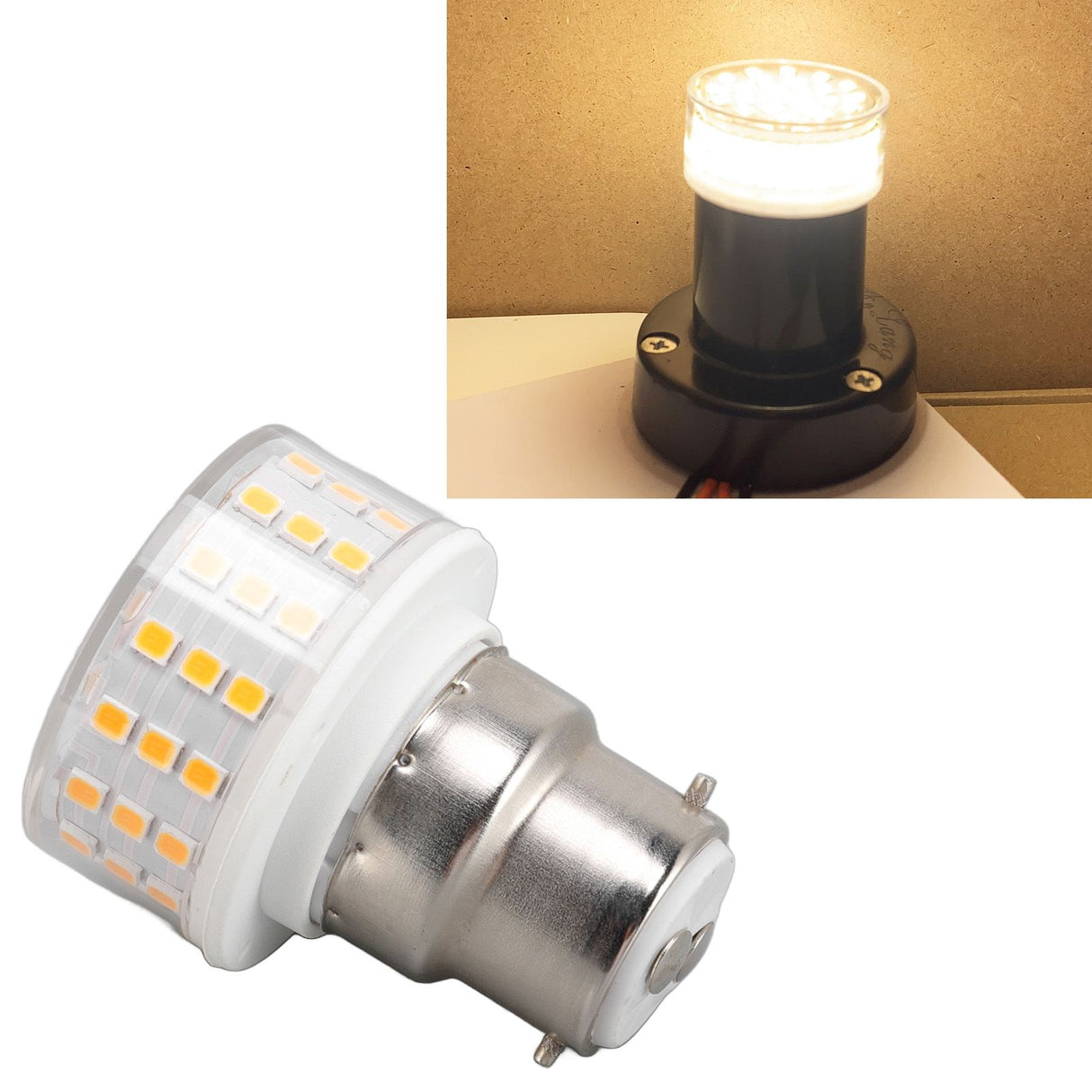 B22 LED Corn Lamp ABS 10W 1000LM Flicker Free Energy Saving Light for Ceiling Table Cabinet AC 85‑265V Warm Light