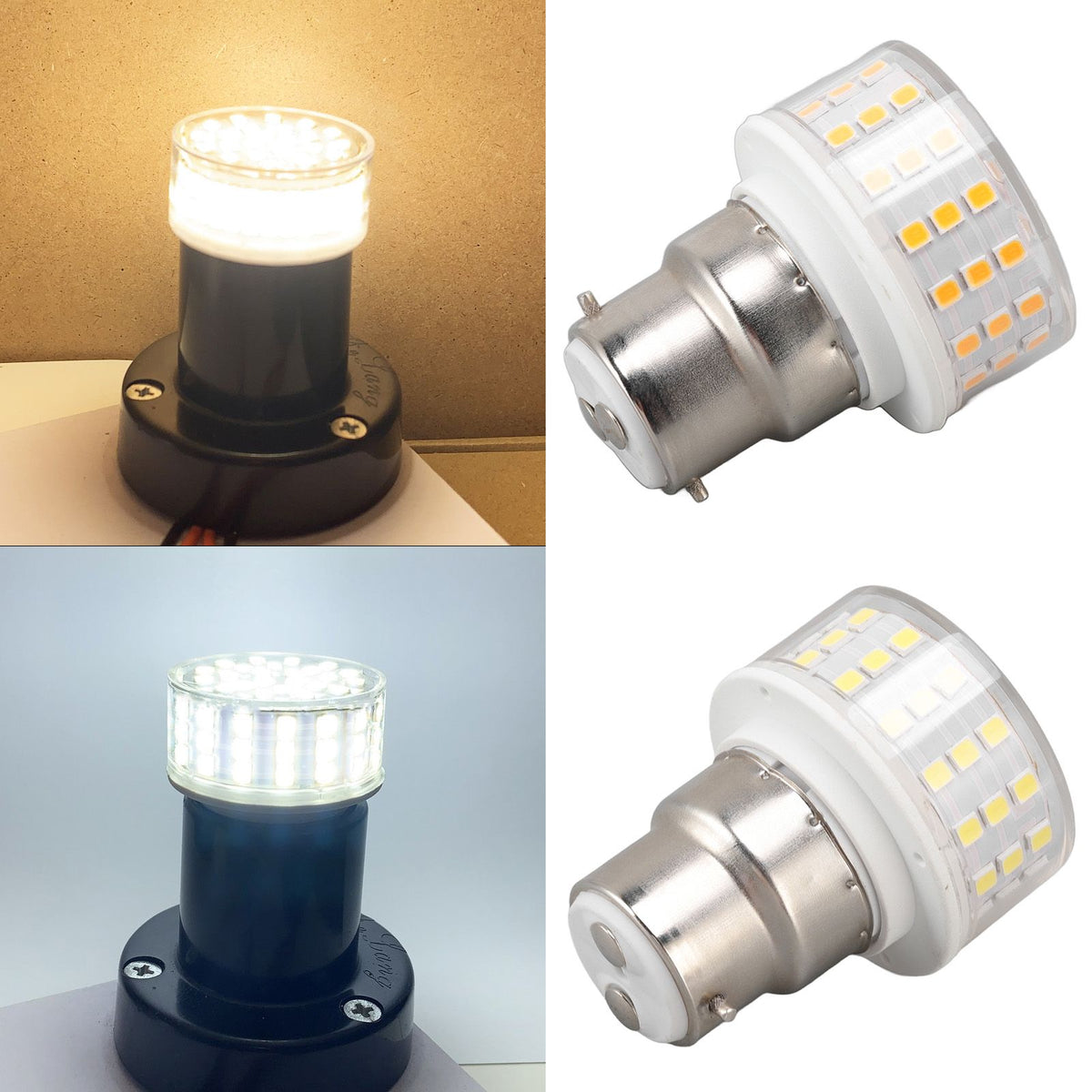 B22 LED Corn Lamp ABS 10W 1000LM Flicker Free Energy Saving Light for Ceiling Table Cabinet AC 85‑265V Warm Light