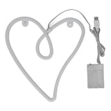 Heart Neon Light Dual Power Supply Retro IP45 Waterproof LED Neon Lamp for Living Room Valentine's Day Party Bar Decor Pink Light - Side View