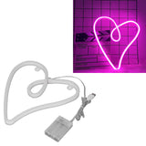 Heart Neon Light Dual Power Supply Retro IP45 Waterproof LED Neon Lamp for Living Room Valentine's Day Party Bar Decor Pink Light - Extra Image
