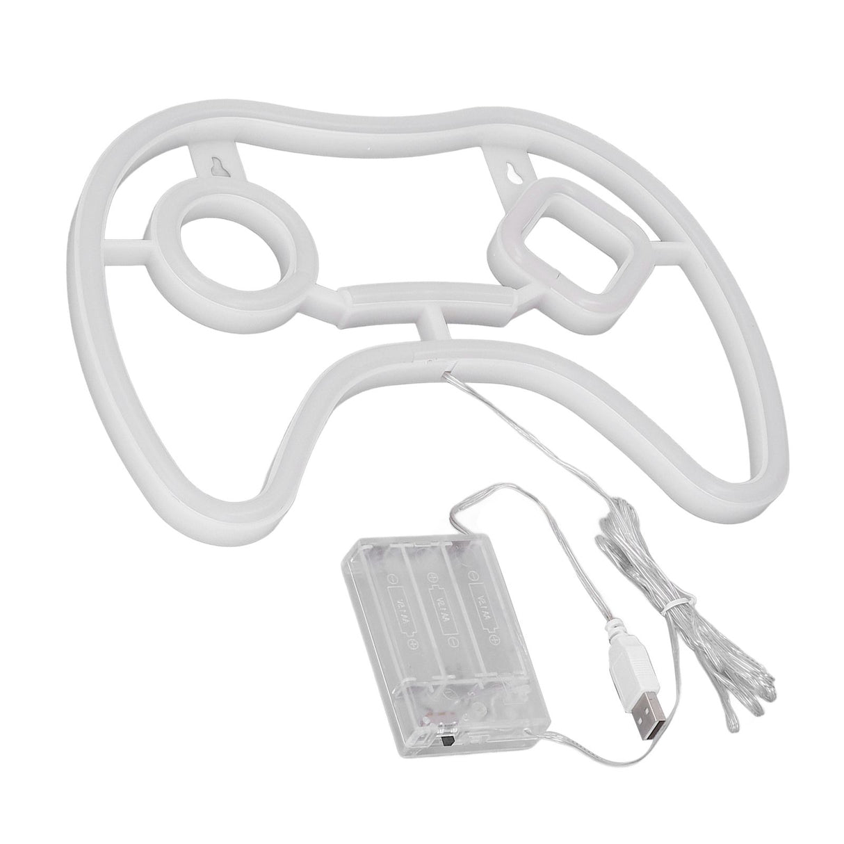 LED Neon Sign Game Controller Shaped 11inx7.5in LED Safe PVC ABS Battery USB Powered Gamepad Neon Sign for Bedroom Party