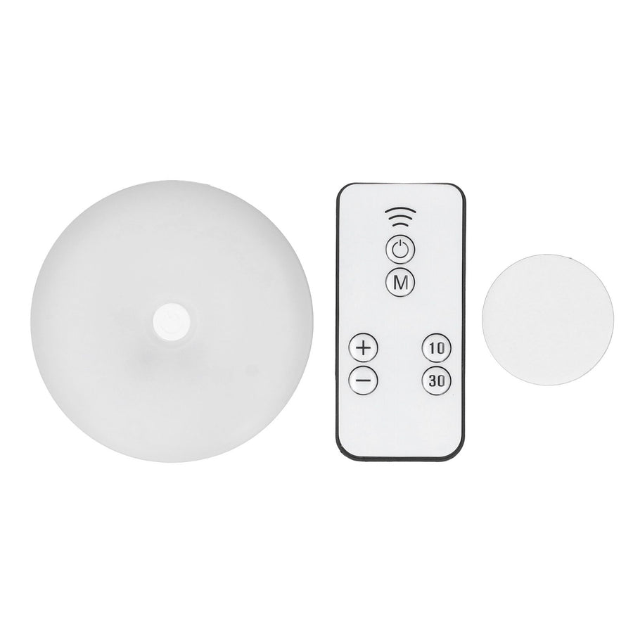 LED Wall Night Light Round Soft Warm Light 3W 18 LEDs Bedside Night Light with Remote Control for Kitchen Stairs 5V