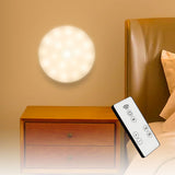 LED Wall Night Light Round Soft Warm Light 3W 18 LEDs Bedside Night Light with Remote Control for Kitchen Stairs 5V - Extra Image