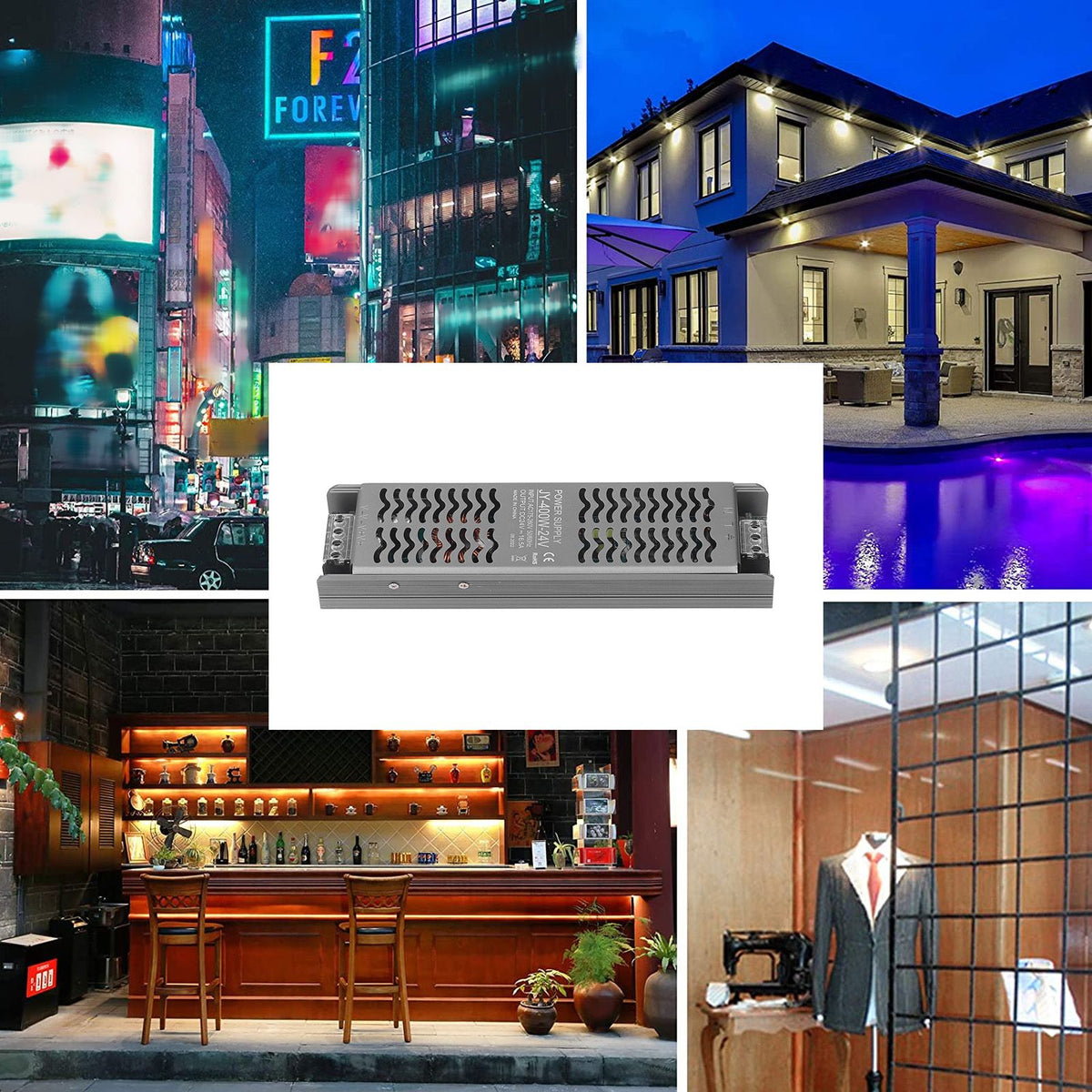 LED Driver 400W DC 24V IP20 Protection Fast Heat Dissipation LED Transformer LED Power Driver AC 175‑260V