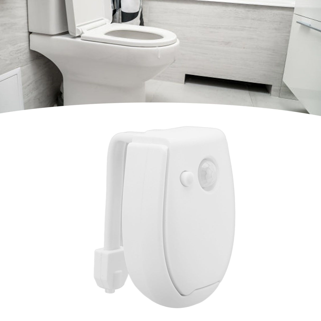 LED Toilet Night Light RGB 3 Lighting Modes High Sensitivity Energy Saving Hanging Toilet Bowl Lamp for Bathroom