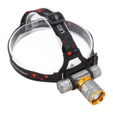LED Diving Headlight Aluminum Alloy IPX8 Waterproof Super Bright 1500LM 5 Modes Light Weight LED Head Light for Swimming - 45-Degree Angle