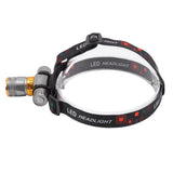 LED Diving Headlight Aluminum Alloy IPX8 Waterproof Super Bright 1500LM 5 Modes Light Weight LED Head Light for Swimming - Low Angle