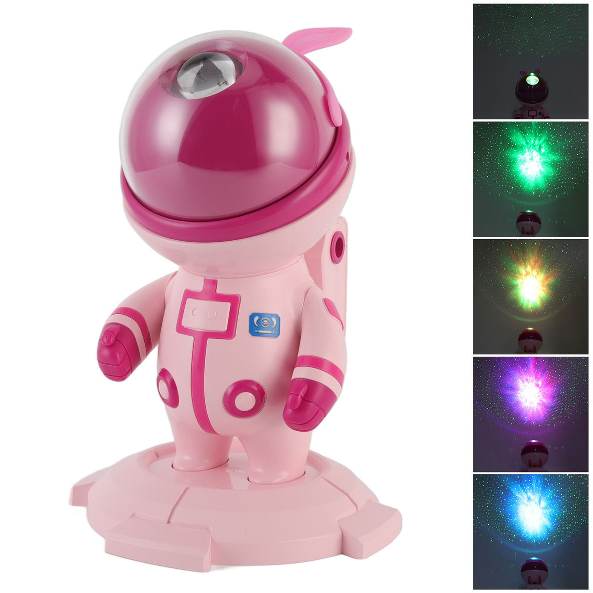 Star LED Night Light Projector USB Astronaut Star Projector Lamp RGB Ambient Projection Light Children Birthday Gift Pink
