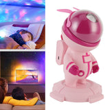 Star LED Night Light Projector USB Astronaut Star Projector Lamp RGB Ambient Projection Light Children Birthday Gift Pink