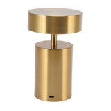 LED Table Lamp 3 Levels Electroplating USB Charging LED Night Light Desktop Decoration Table Lamp for Bar Hotel Restaurant Gold - Side View