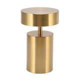 LED Table Lamp 3 Levels Electroplating USB Charging LED Night Light Desktop Decoration Table Lamp for Bar Hotel Restaurant Gold - Rear View