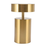 LED Table Lamp 3 Levels Electroplating USB Charging LED Night Light Desktop Decoration Table Lamp for Bar Hotel Restaurant Gold - Close-Up Angle