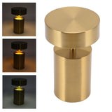 LED Table Lamp 3 Levels Electroplating USB Charging LED Night Light Desktop Decoration Table Lamp for Bar Hotel Restaurant Gold - Low Angle