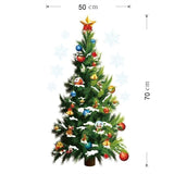 Christmas Tree Wall Stickers Wall Art Removable Home Window Wall Stickers Decoration - Top-Down View