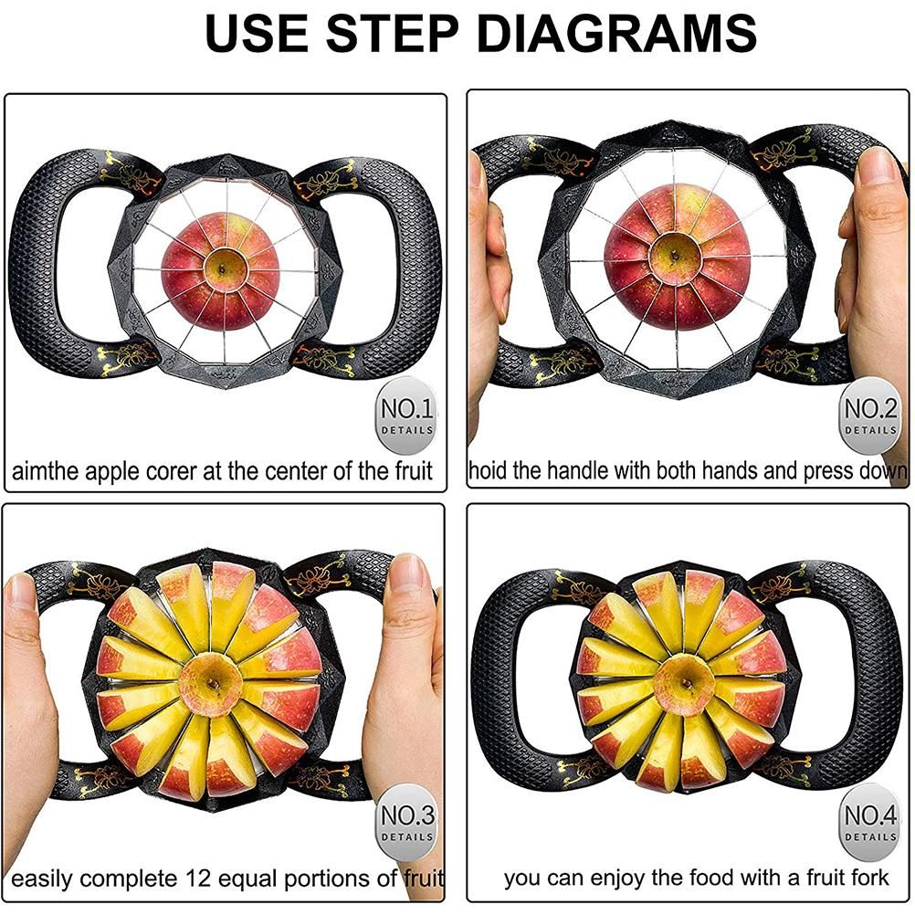 Apple Corer Peeler Stainless Steel Divider Fruit Corer Grater Apple Cutter for Kitchen Tool