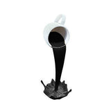 Floating Spilling Coffee Cup Spilling Pouring Coffee Cup Sculpture Sculpture for Kitchen Dining Room Decor - Front View