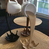 Floating Spilling Coffee Cup Spilling Pouring Coffee Cup Sculpture Sculpture for Kitchen Dining Room Decor - Extra Image