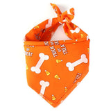 Halloween Dog Bandanas Pet Collar Bandana Pet Scarf Neckerchief Washable Dog Bibs for Dog and Cat - Top-Down View