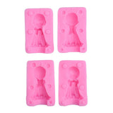 3D Angel Boy and Girl Silicone Mold DIY Angel Shape Candle Soap Chocolate Candy Mold Kitchen Baking Tool - Close-Up Angle