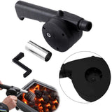 Portable Mini Air Blower 25cm Manual Hand Crank Bellows for Barbecue Fire Air Blower for Outdoor Kitchen Picnic Camping - Side View