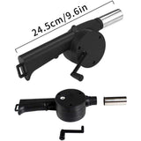Portable Mini Air Blower 25cm Manual Hand Crank Bellows for Barbecue Fire Air Blower for Outdoor Kitchen Picnic Camping