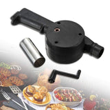 Portable Mini Air Blower 25cm Manual Hand Crank Bellows for Barbecue Fire Air Blower for Outdoor Kitchen Picnic Camping - Rear View