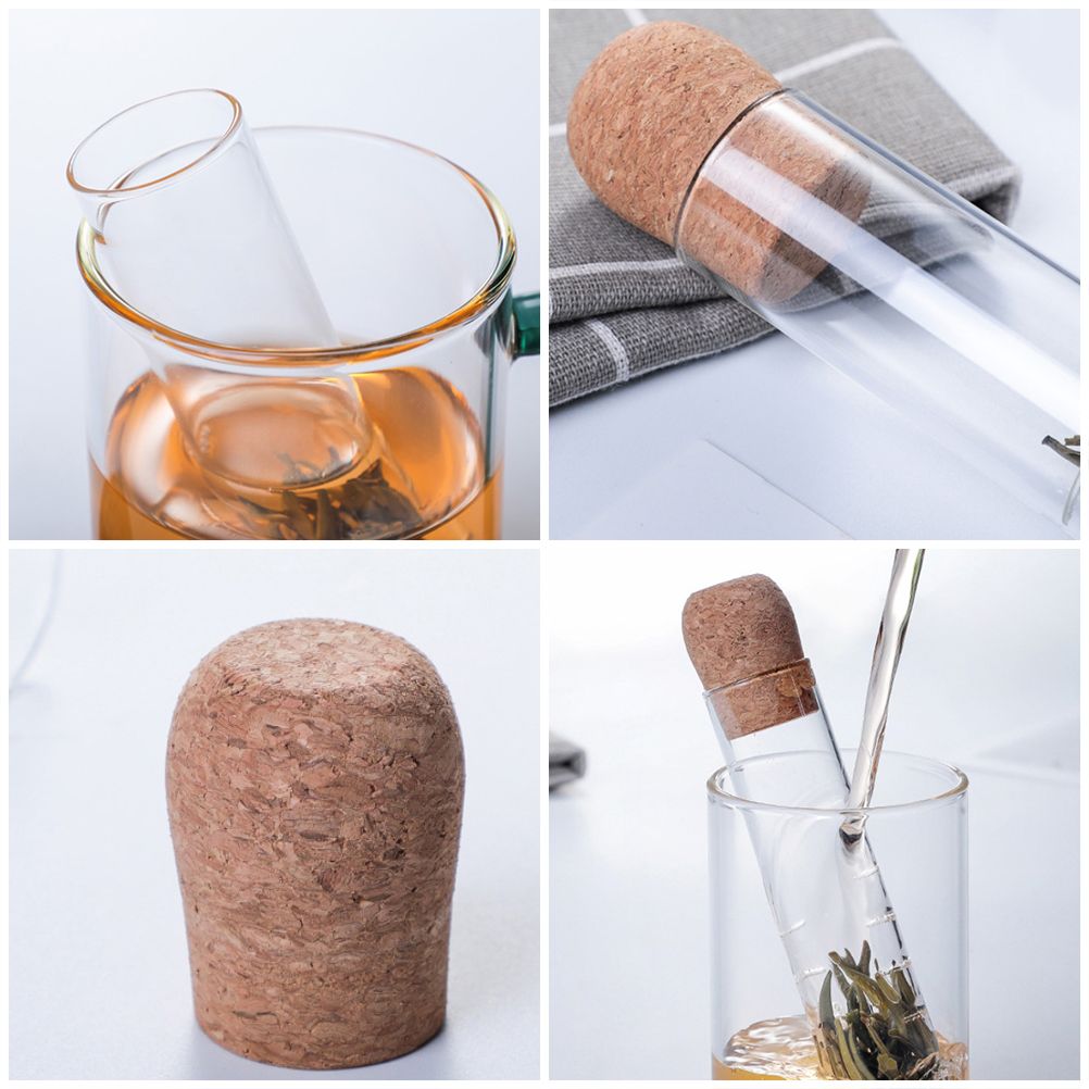 Tea Infuser Heat Resistant Glass Tea Strainer Transparent Tea Cup Strainer