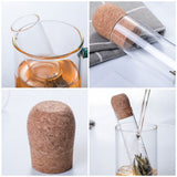 Tea Infuser Heat Resistant Glass Tea Strainer Transparent Tea Cup Strainer