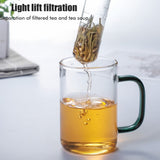 Tea Infuser Heat Resistant Glass Tea Strainer Transparent Tea Cup Strainer - Rear View