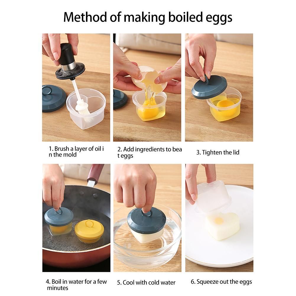 4 PCS Silicone Egg Poaching Cups Egg Cooker Nonstick Poached Egg Maker for Cooking Breakfast Egg Sandwiches