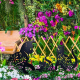 3PCS Metal Cat Decorative Garden Stakes Cat Silhouette Garden Decoration for Outdoor Lawn Ornaments Yard Sign