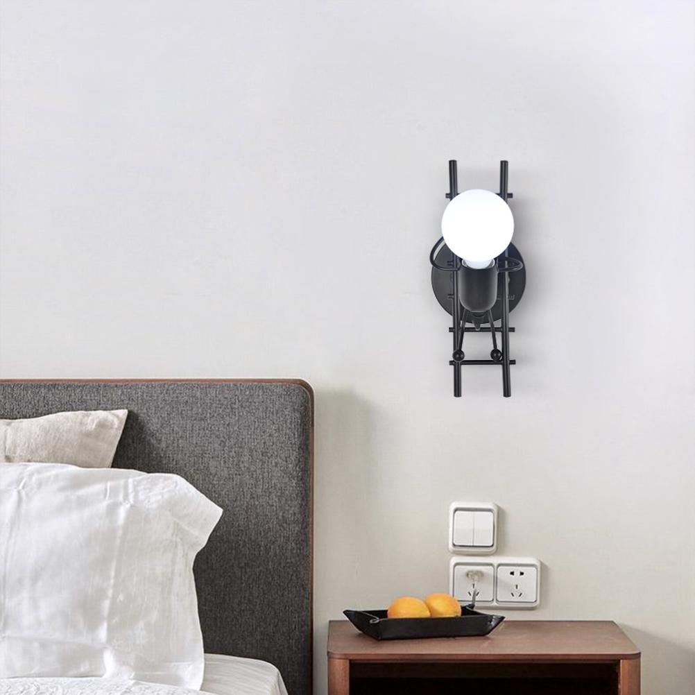 Creative Humanoid Indoor LED Wall Lamp Modern Wall Lamp Art Decoration Wall Lamp E27 for Bedroom Kids Room Hallway Restaurant Staircase Kitchen
