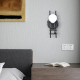 Creative Humanoid Indoor LED Wall Lamp Modern Wall Lamp Art Decoration Wall Lamp E27 for Bedroom Kids Room Hallway Restaurant Staircase Kitchen - Close-Up Angle