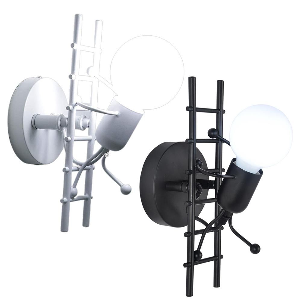Creative Humanoid Indoor LED Wall Lamp Modern Wall Lamp Art Decoration Wall Lamp E27 for Bedroom Kids Room Hallway Restaurant Staircase Kitchen