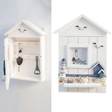 Wood Keys Box Wall Mounted Sundries Holders Practical Convenient Key Holder Storage Box Cabinet - Side View