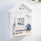 Wood Keys Box Wall Mounted Sundries Holders Practical Convenient Key Holder Storage Box Cabinet - 45-Degree Angle