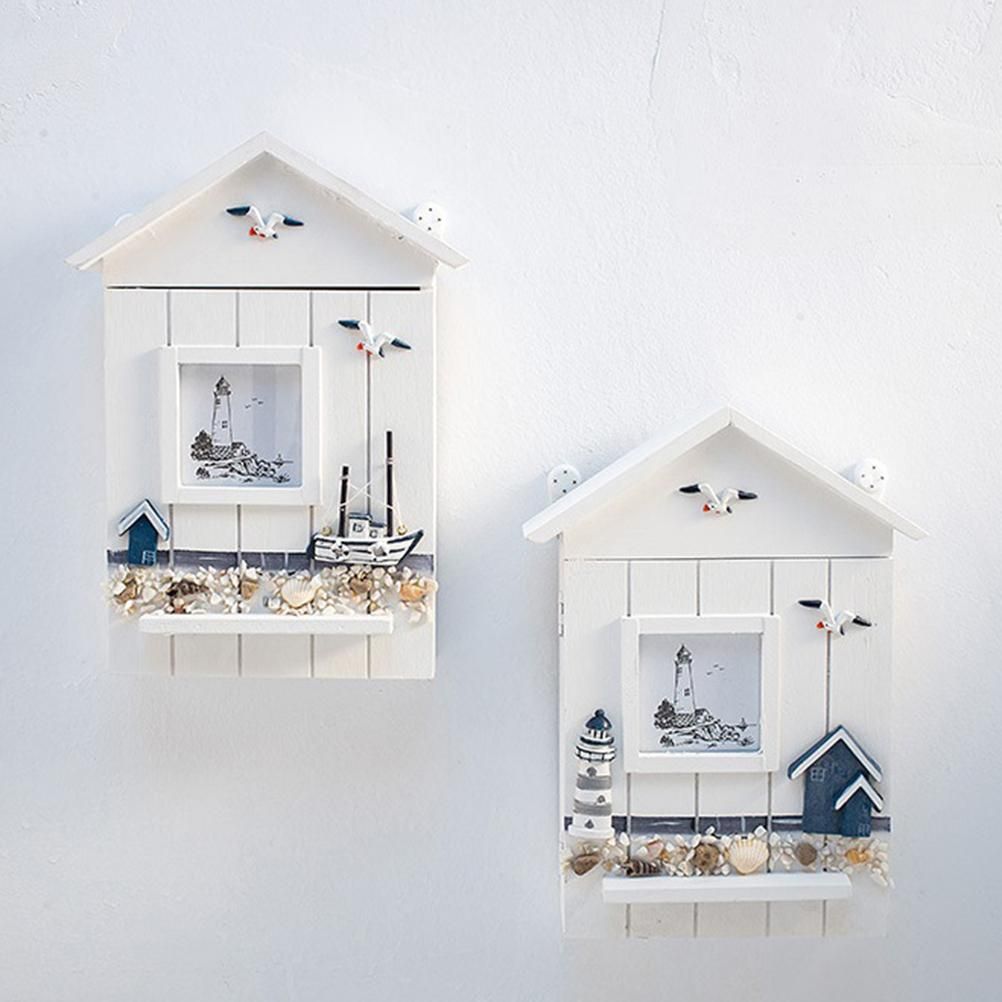 Wood Keys Box Wall Mounted Sundries Holders Practical Convenient Key Holder Storage Box Cabinet
