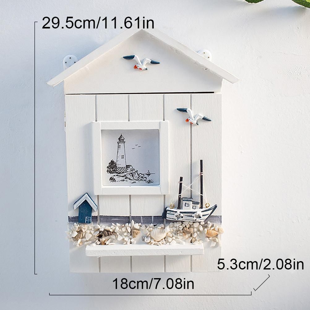 Wood Keys Box Wall Mounted Sundries Holders Practical Convenient Key Holder Storage Box Cabinet