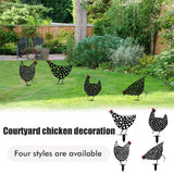 Lawn Pathway Sidewalk Garden Outdoor Decoration Animal Interest Garden Chicken Rooster Statue - Side View