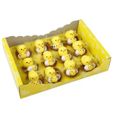 12PCS Mini Easter Chicks Yellow Easter Decoration Toy Simulation Mini Chicks Spring Home Garden Decor Party Favors and Gifts for Kids