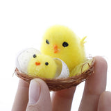 12PCS Mini Easter Chicks Yellow Easter Decoration Toy Simulation Mini Chicks Spring Home Garden Decor Party Favors and Gifts for Kids