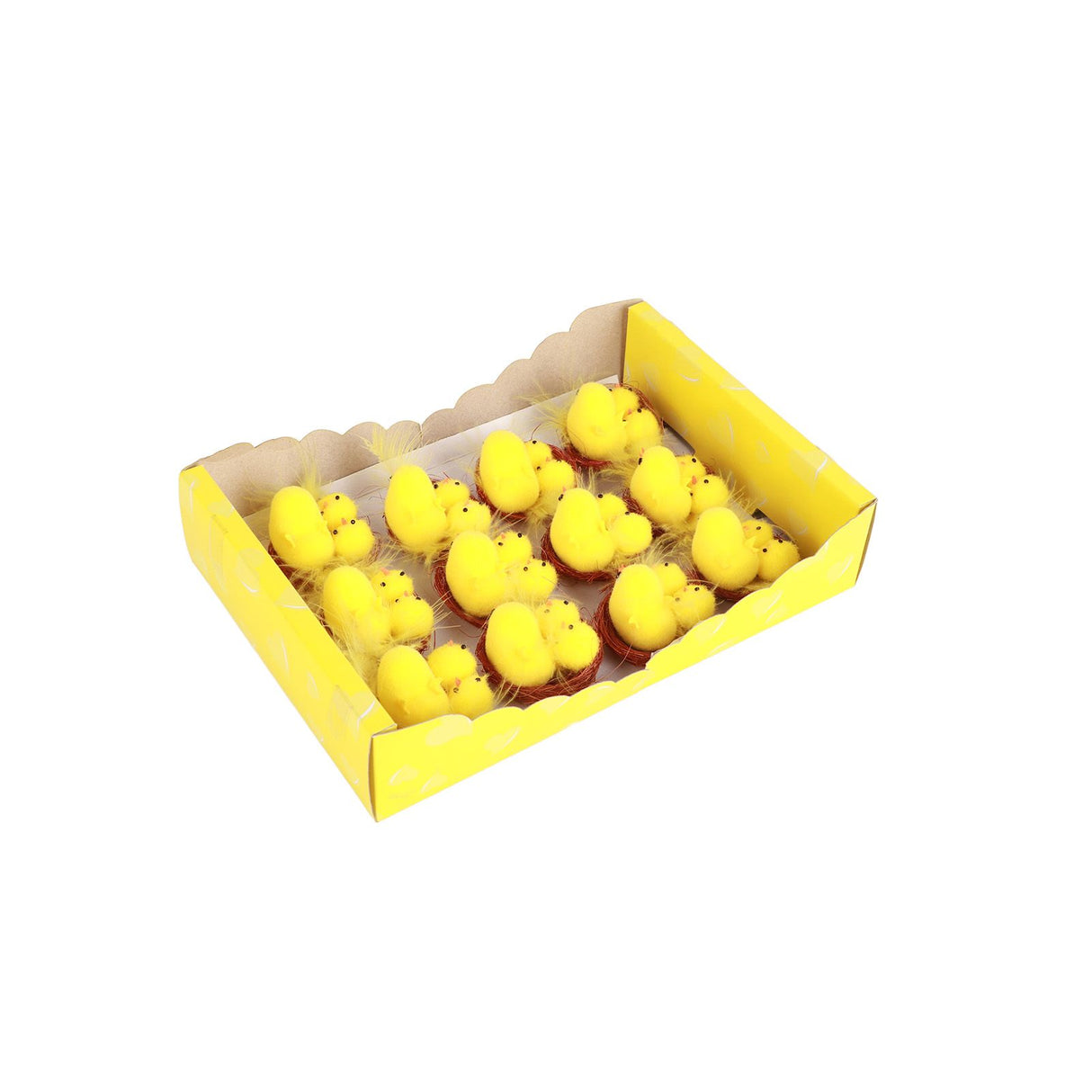 12 Pcs Mini Easter Chicks Yellow Easter Decoration Toy Spring Home Garden Decor Party Favors and Gifts for Kids