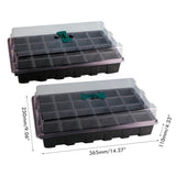 Greenhouse Seedling Tray 24 Cells Seedling Box with Lid Plant Growing Trays for Starter Germination Growth Seed - Front View