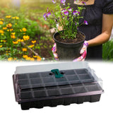Greenhouse Seedling Tray 24 Cells Seedling Box with Lid Plant Growing Trays for Starter Germination Growth Seed - Close-Up Angle