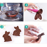 3D Easter Bunny Mold Chocolate Candy Cake Jelly Baking Tools Non Stick DIY Mold for Easter Decoration