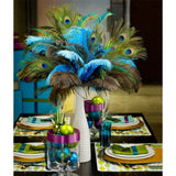 10PCS Natural Peacock Feather for House DIY Craft Holiday Wedding Decorations - Close-Up Angle