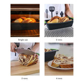 Silicone Baking Mold Loaf Bread Tray Rectangular Bread Baking Tool for DIY Homemade Cake Bread - Top-Down View