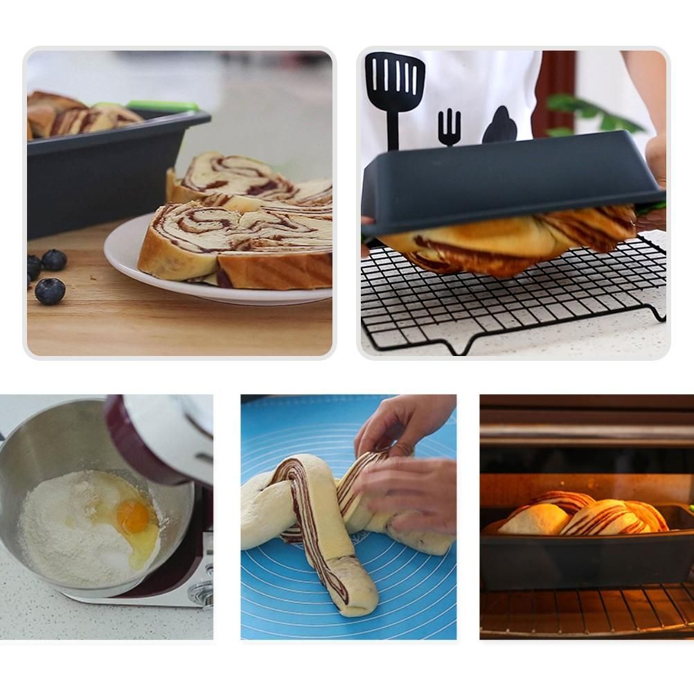 Silicone Baking Mold Loaf Bread Tray Rectangular Bread Baking Tool for DIY Homemade Cake Bread